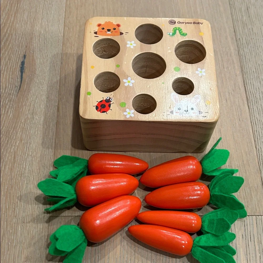 Goryeo Baby Wooden Carrot Harvest Montessori Toy